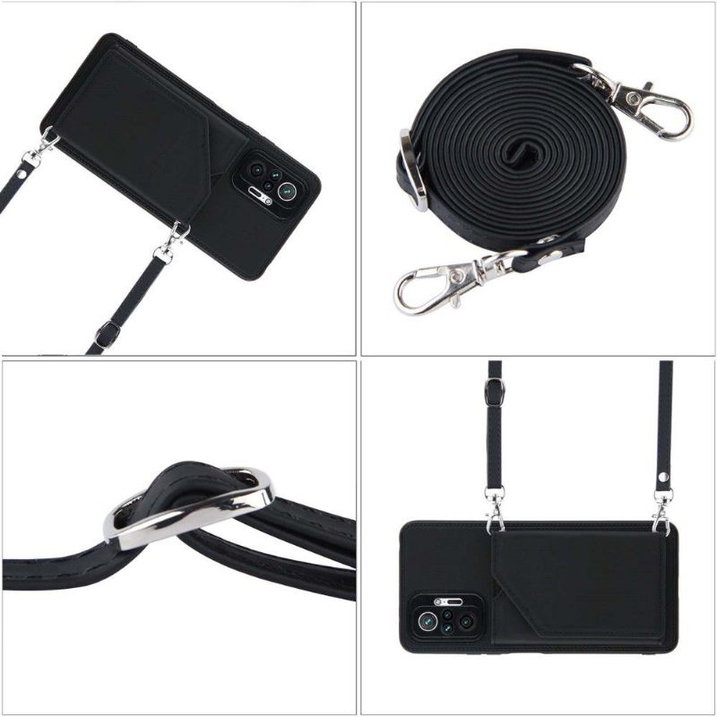 Hoesje voor Xiaomi Redmi Note 10 Pro Aude Lanyard Met Meerdere Compartimenten