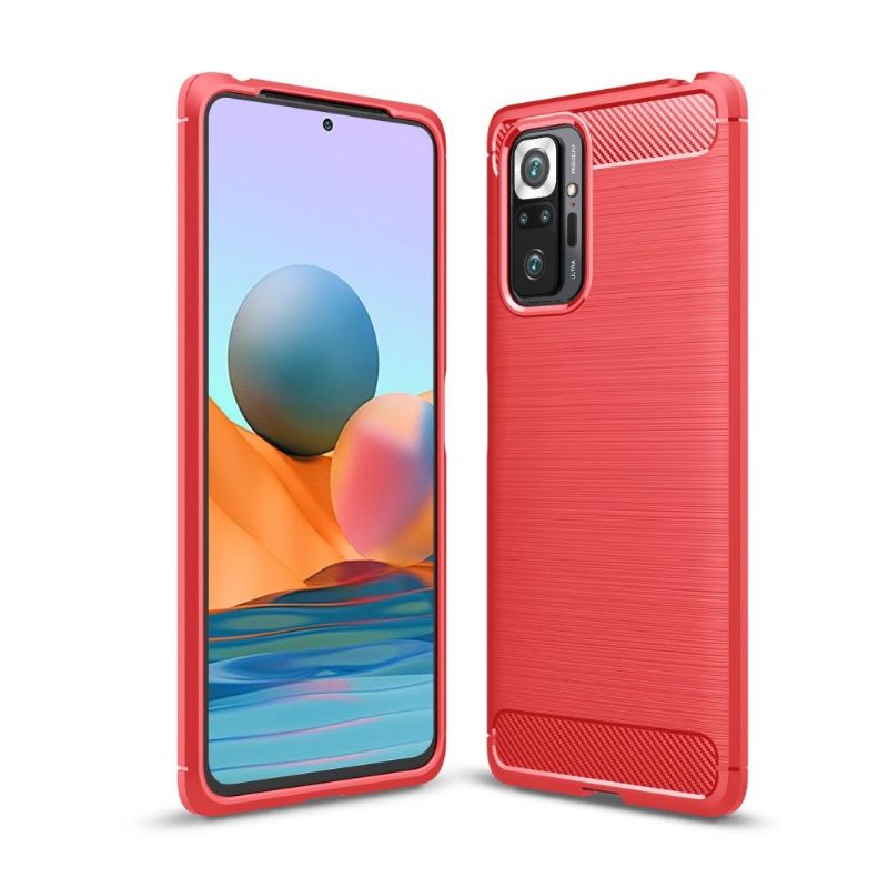 Hoesje voor Xiaomi Redmi Note 10 Pro Flexibel Geborsteld Effect