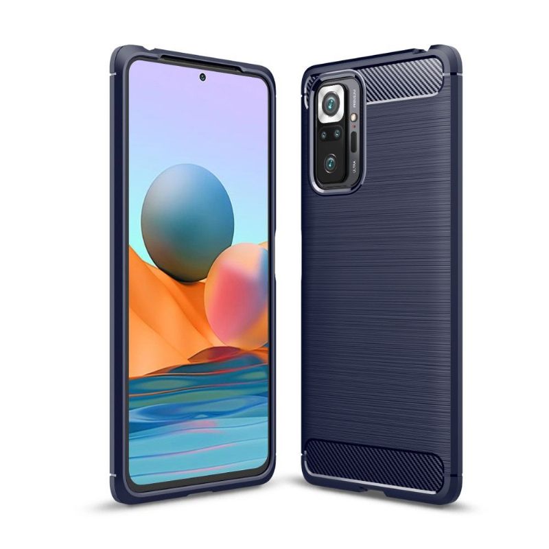 Hoesje voor Xiaomi Redmi Note 10 Pro Flexibel Geborsteld Effect