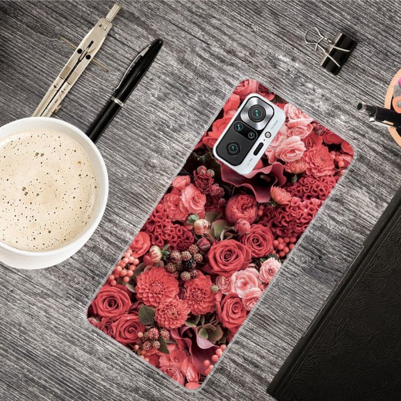 Hoesje voor Xiaomi Redmi Note 10 Pro Rode Bloem