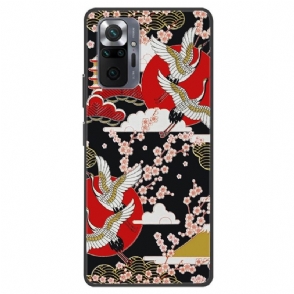 Telefoonhoesje voor Xiaomi Redmi Note 10 Pro Kranen Bloemen