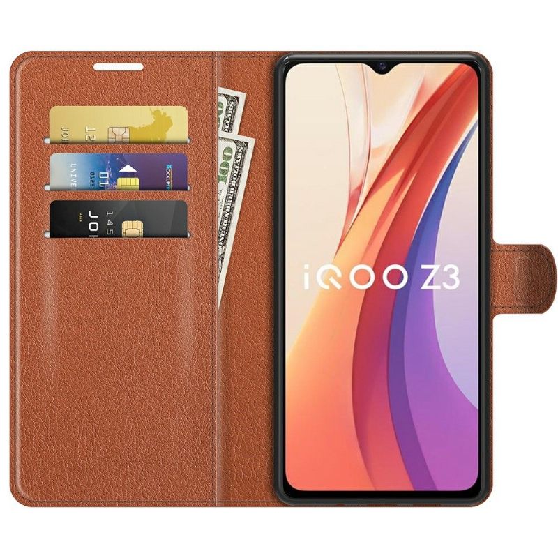 Folio-hoesje voor Vivo Y72 5G Anti-fall Portemonnee Leren Leerstijl