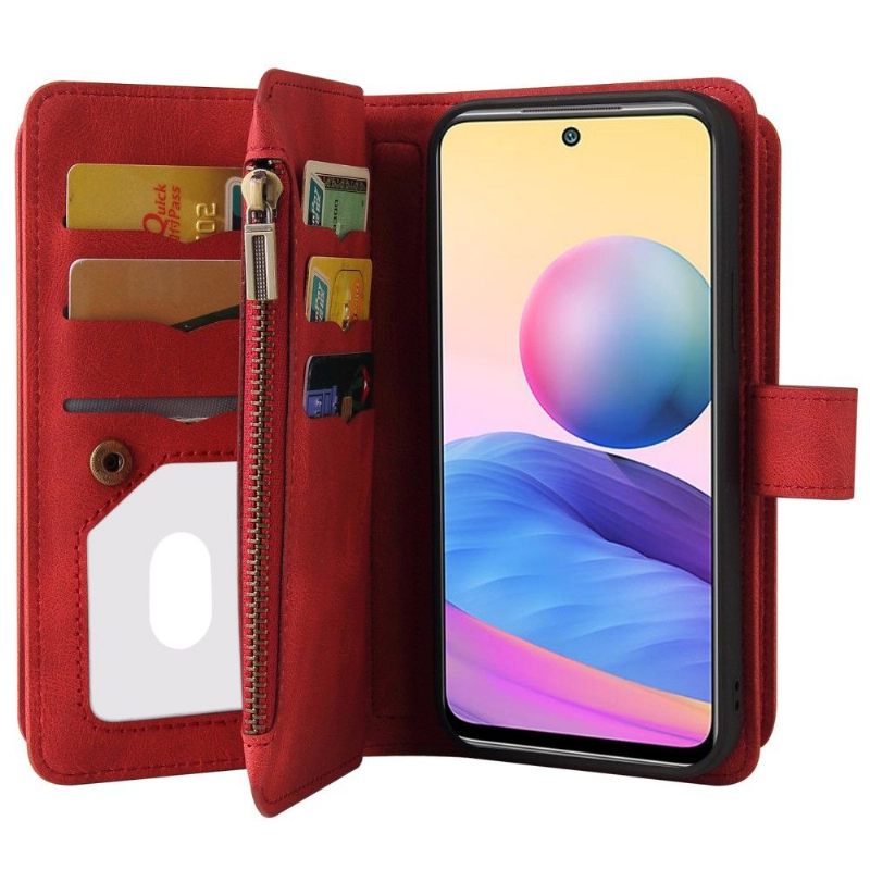 Folio-hoesje voor Xiaomi Redmi Note 10 5G / Poco M3 Pro Anti-fall Portemonnee Leren Met Ketting