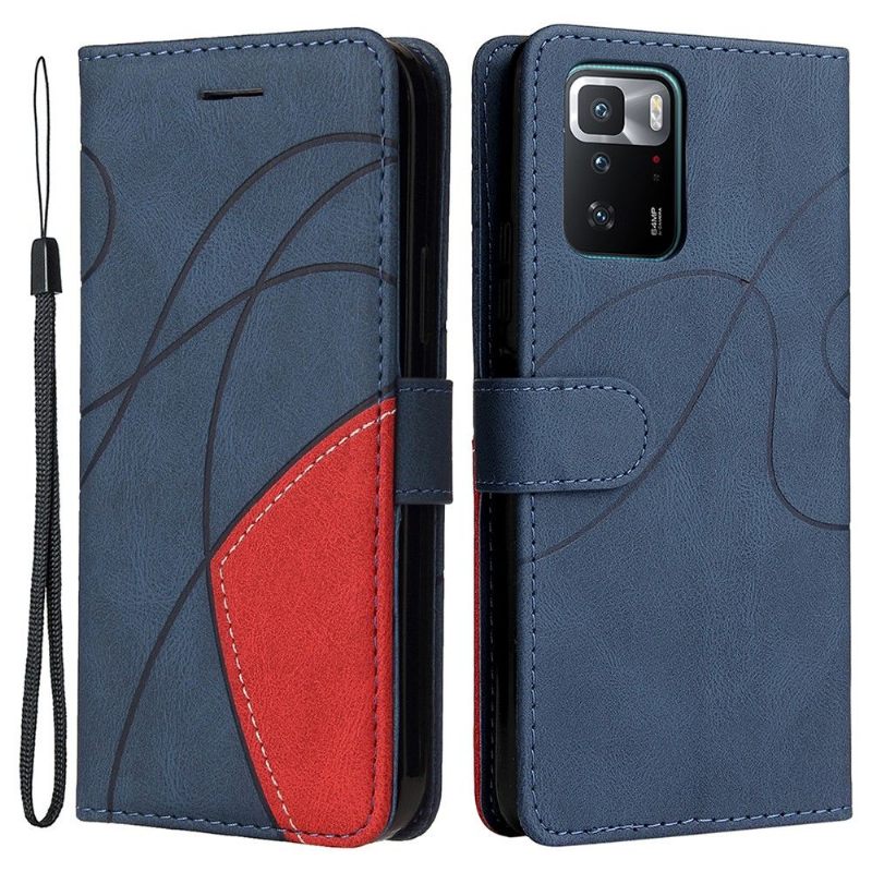 Folio-hoesje voor Xiaomi Redmi Note 10 5G / Poco M3 Pro Bicolor Artistiek