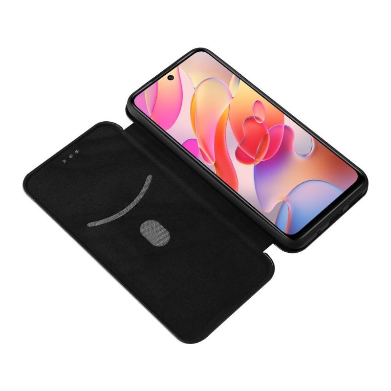 Folio-hoesje voor Xiaomi Redmi Note 10 5G / Poco M3 Pro Kunstleer Van Koolstofvezel