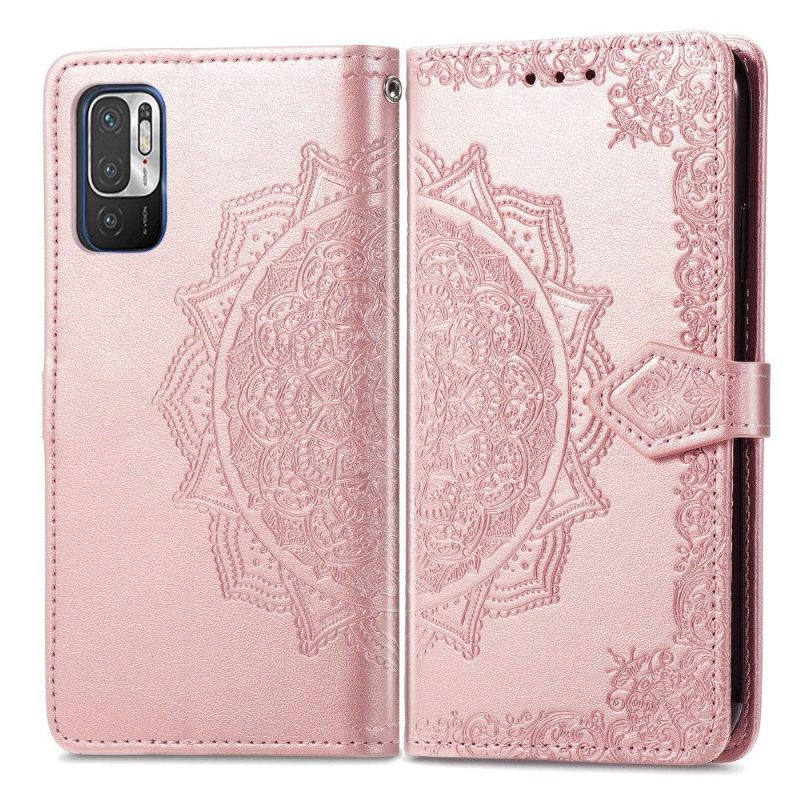 Folio-hoesje voor Xiaomi Redmi Note 10 5G / Poco M3 Pro Reliëf-mandala