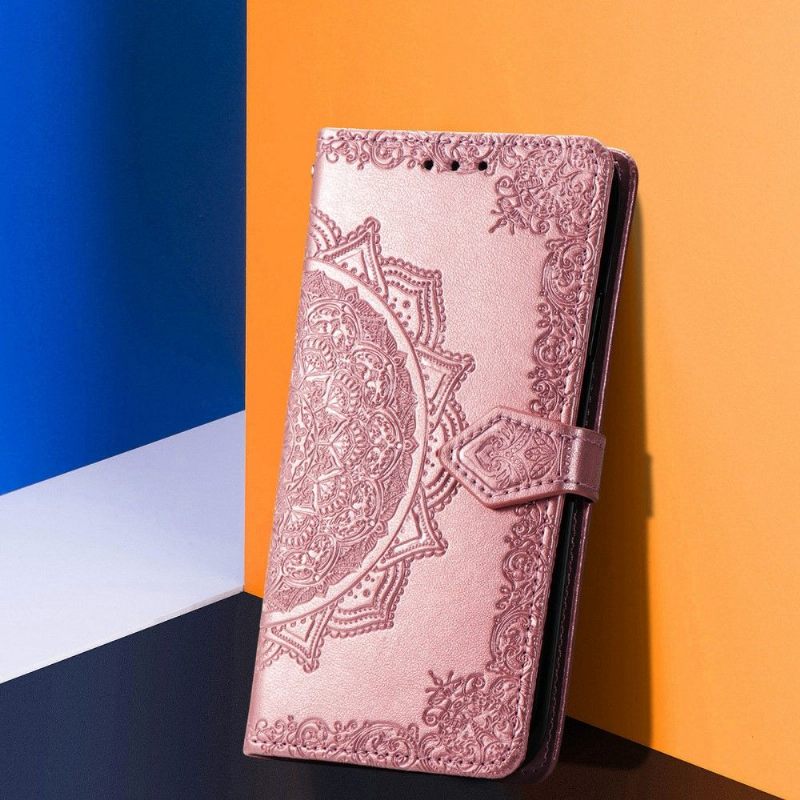 Folio-hoesje voor Xiaomi Redmi Note 10 5G / Poco M3 Pro Reliëf-mandala