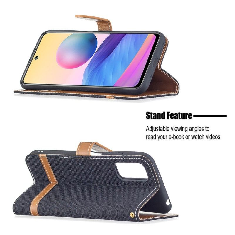 Folio-hoesje voor Xiaomi Redmi Note 10 5G / Poco M3 Pro Stoffen Bekleding