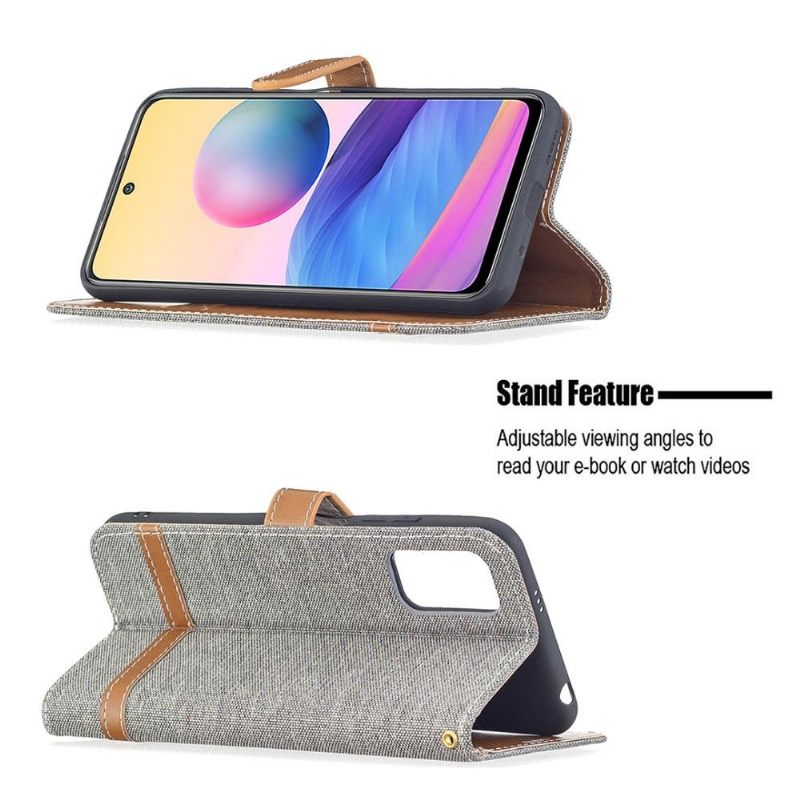 Folio-hoesje voor Xiaomi Redmi Note 10 5G / Poco M3 Pro Stoffen Bekleding