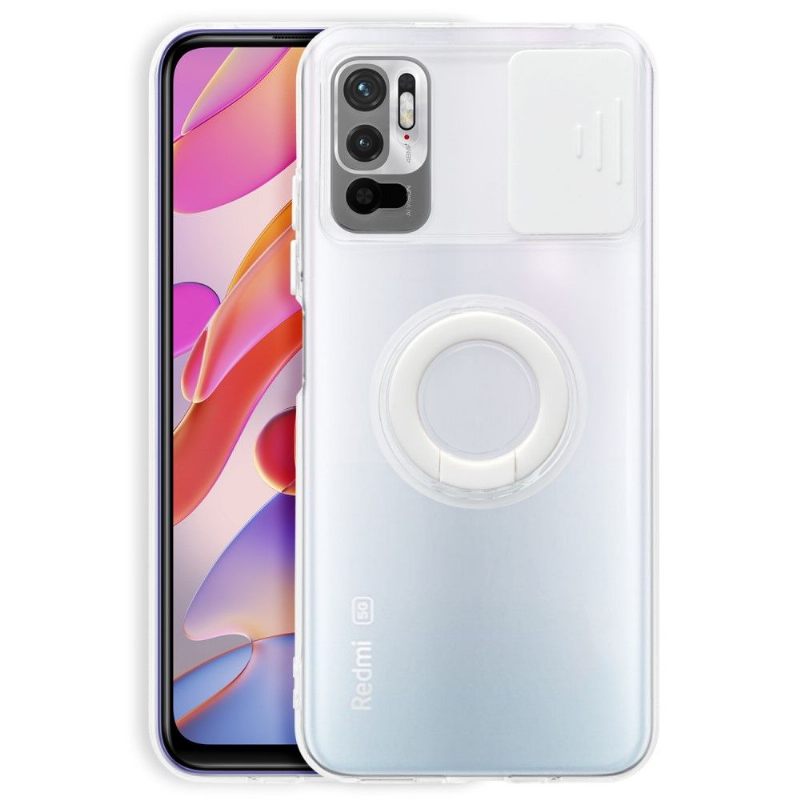 Hoesje voor Xiaomi Redmi Note 10 5G / Poco M3 Pro Transparant Met Ring En Camera Cover