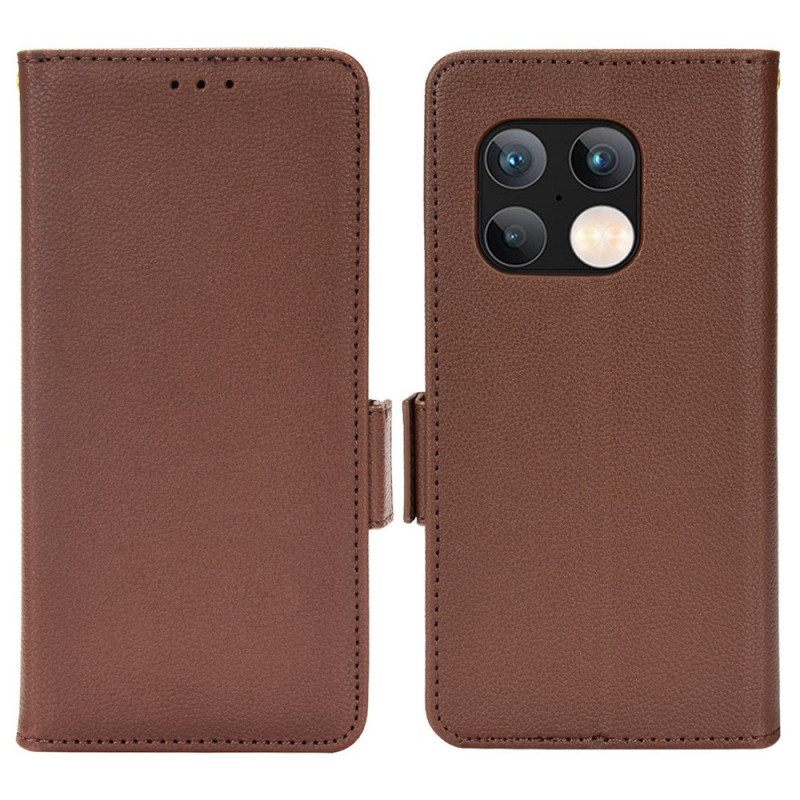 Folio-hoesje voor OnePlus 10 Pro 5G Flip Case Flap Double Litchi Nieuwe Kleuren