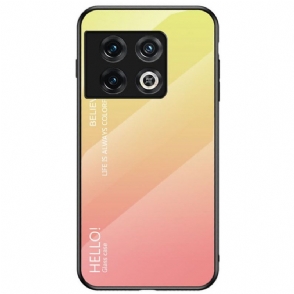 Hoesje voor OnePlus 10 Pro 5G Gehard Glas Hallo