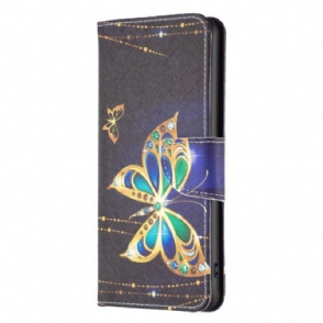 Folio-hoesje voor Poco X5 5G Gouden Vlinders