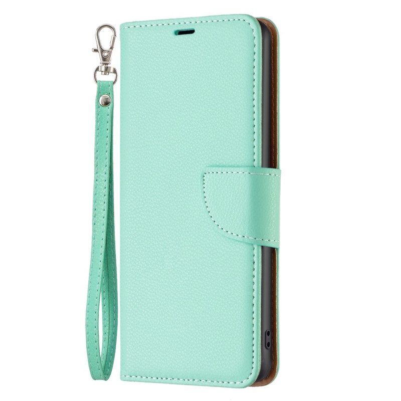 Folio-hoesje voor Poco X5 5G Lychee Schuine Sluiting