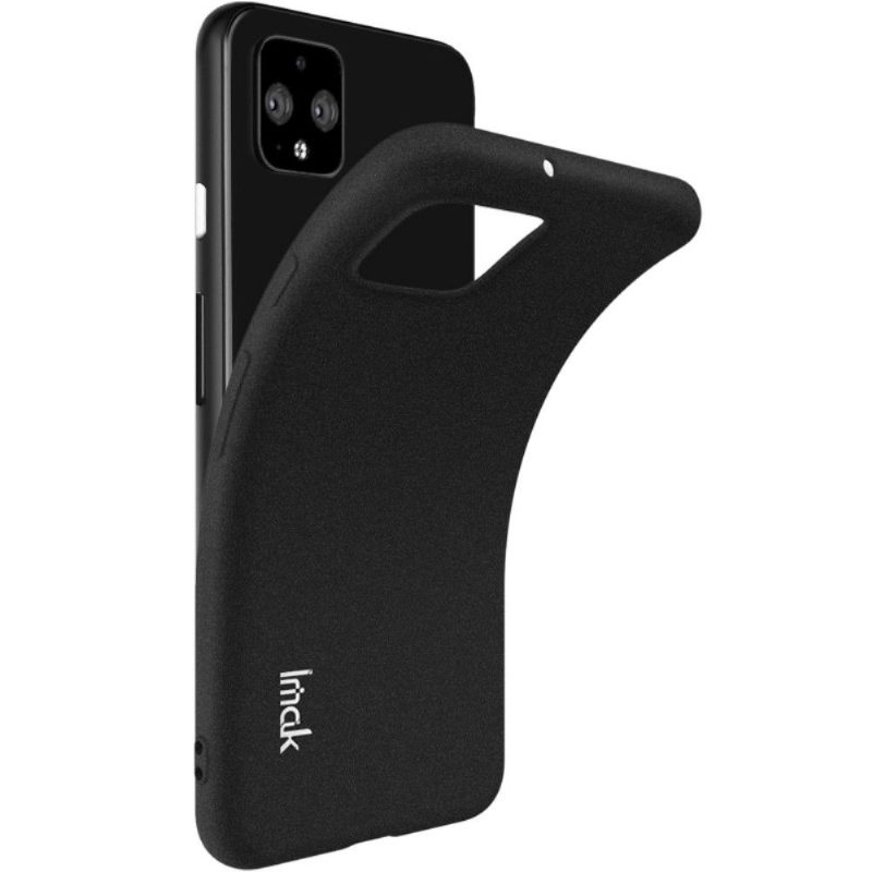 Google Pixel 4 Xl - Hoesje Met Standaard + Gehard Glas - Mat Zwart