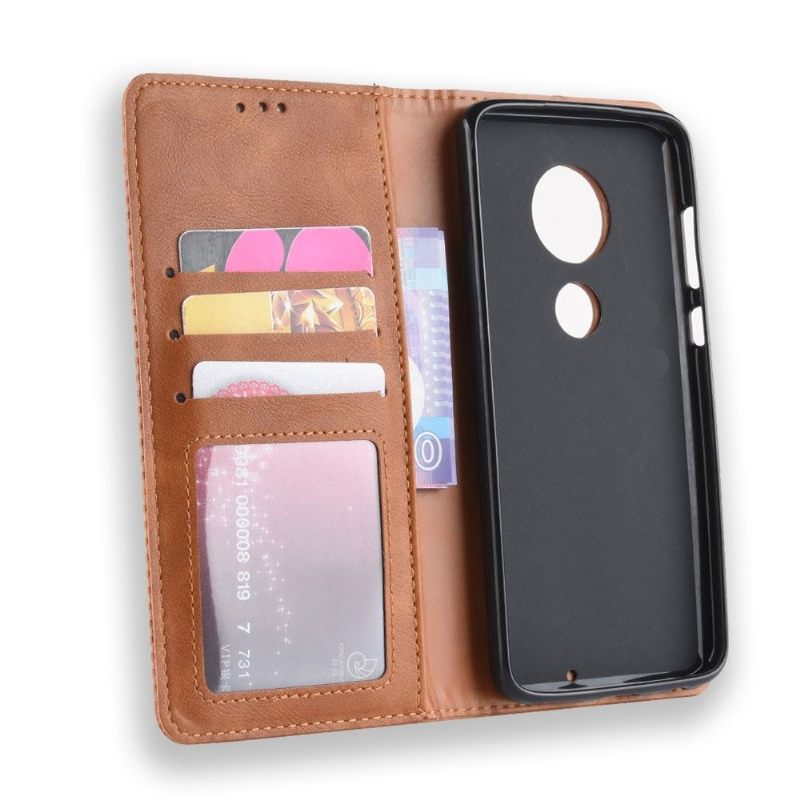 Cover voor Motorola Moto G7 Leerstijl Le Cirénius