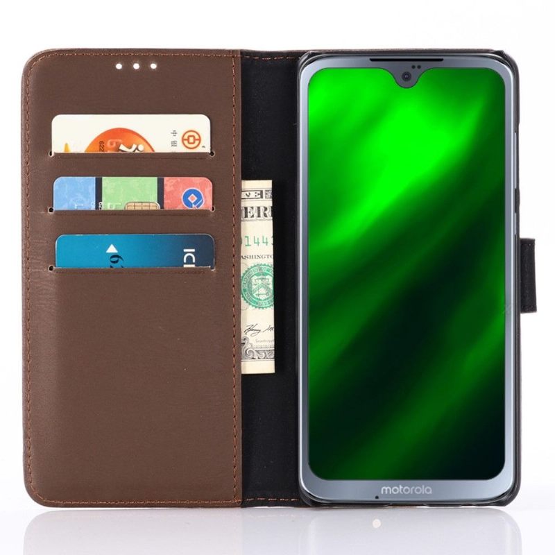 Cover voor Motorola Moto G7 Retro Kunstleer