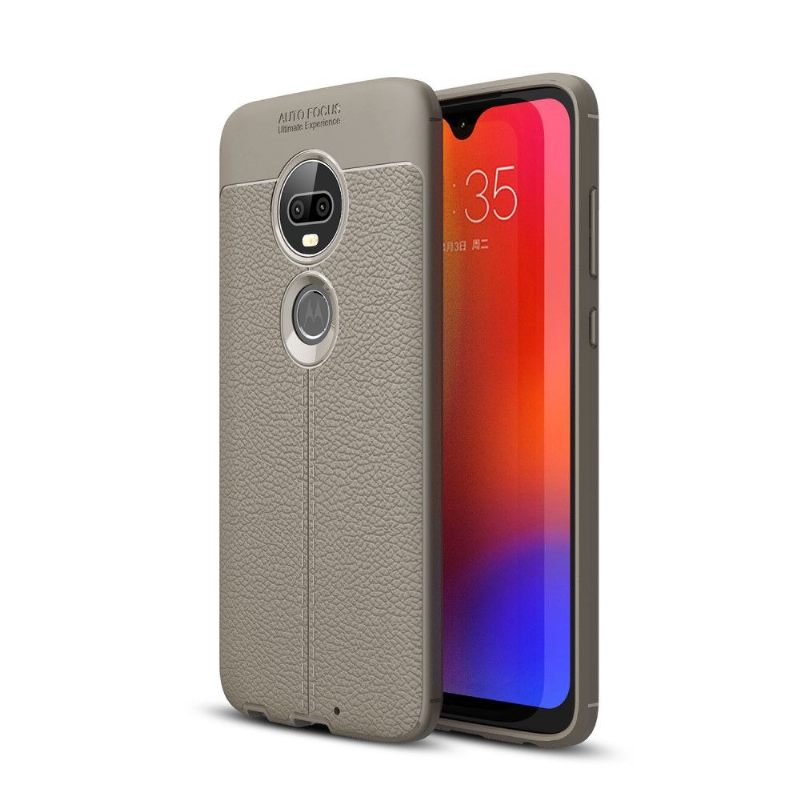 Hoesje voor Motorola Moto G7 Afwerkingsgel Van Kunstleer