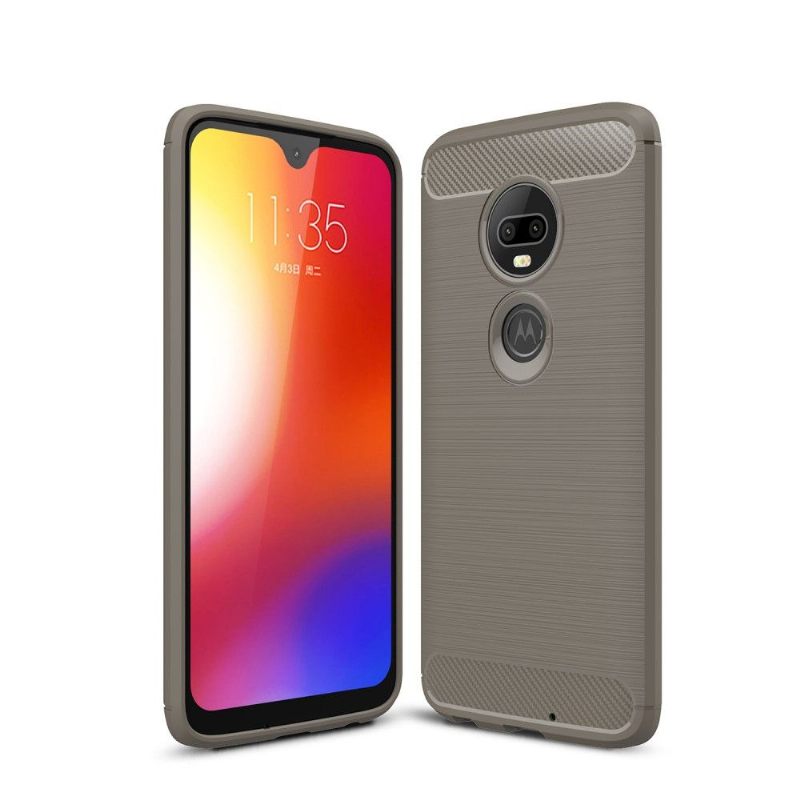 Hoesje voor Motorola Moto G7 Koolborstel Gel