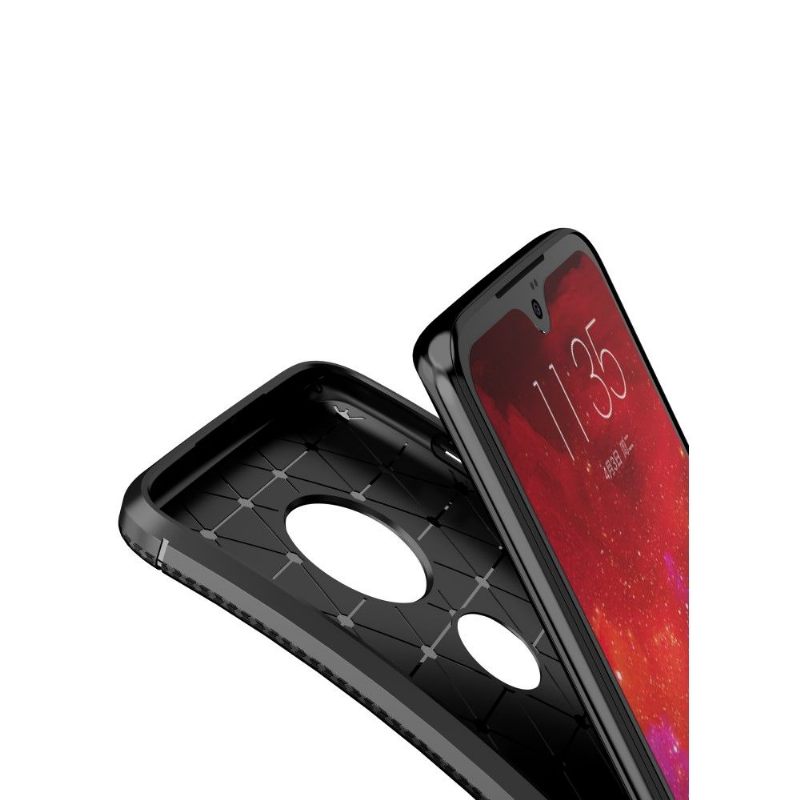 Hoesje voor Motorola Moto G7 Koolstofgel