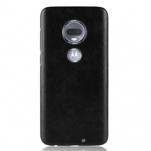 Hoesje voor Motorola Moto G7 Leereffect