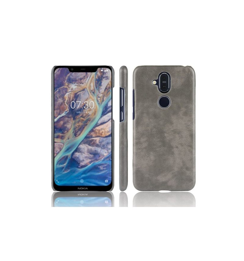 Hoesje voor Nokia 8.1 Anti-fall Premium Leereffect