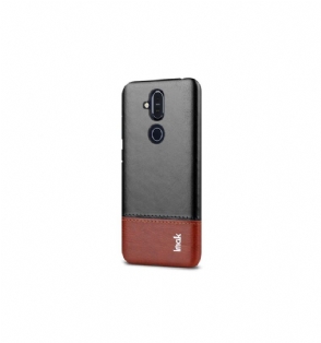 Telefoonhoesje voor Nokia 8.1 Bescherming Imak Imitatieleer - Zwart / Bruin