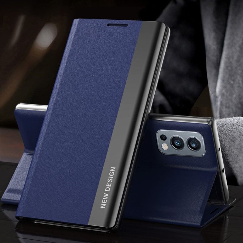 Case voor OnePlus Nord 2 5G Zakelijke Magneet Met Leereffect