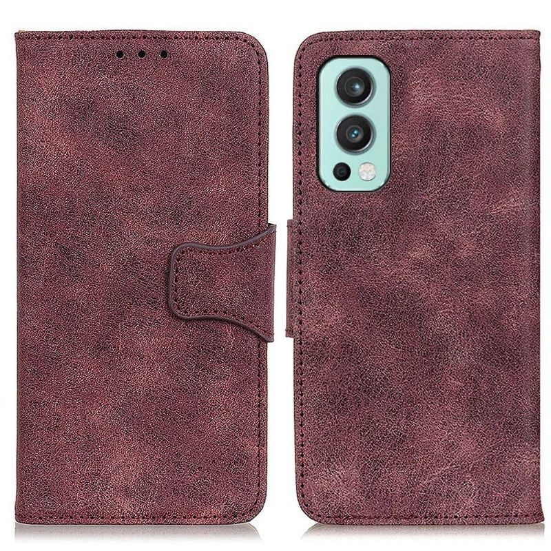 Cover voor OnePlus Nord 2 5G Edouard Kunstleer Vintage