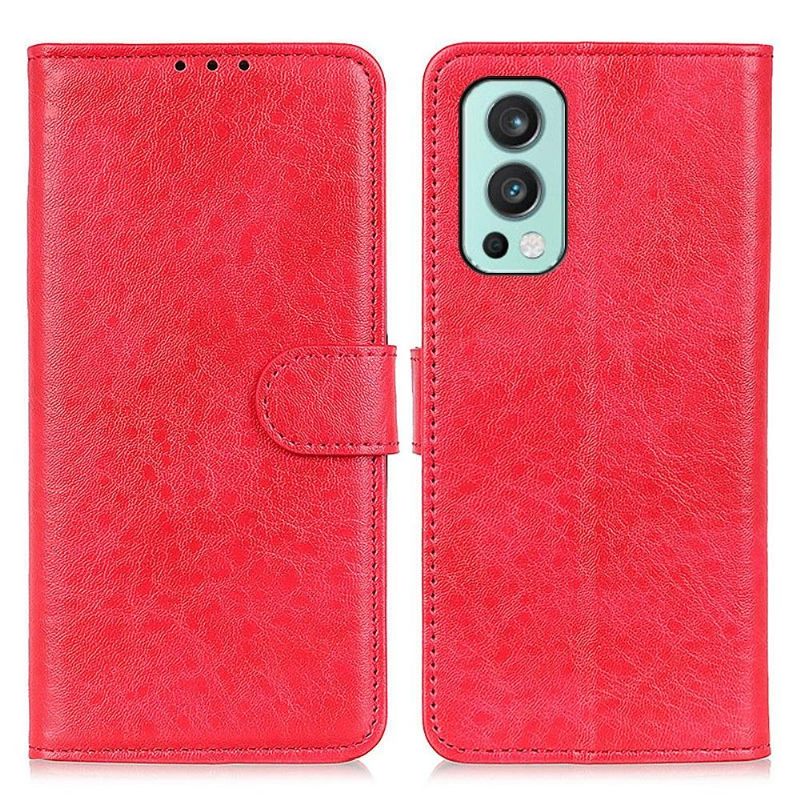 Flip Case voor OnePlus Nord 2 5G Hind Protect Leereffect