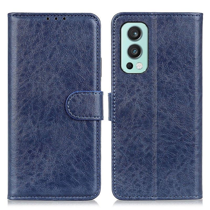 Flip Case voor OnePlus Nord 2 5G Hind Protect Leereffect