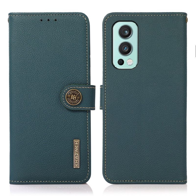 Flip Case voor OnePlus Nord 2 5G Khazneh Klassiek Leer