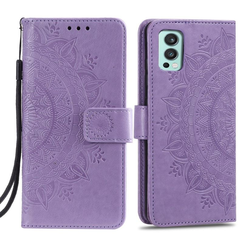 Flip Case voor OnePlus Nord 2 5G Zon Mandala