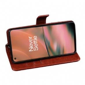 Folio-hoesje voor OnePlus Nord 2 5G Idewei Folio Ledereffect