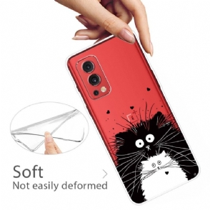 Hoesje voor OnePlus Nord 2 5G Zwart-witte Katten