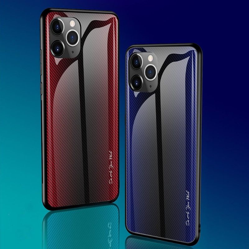 Hoesje voor iPhone 11 Pro Achterkant Van Koolstofglas