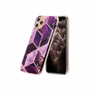 Hoesje voor iPhone 11 Pro Marmeren Geometrisch Patroon