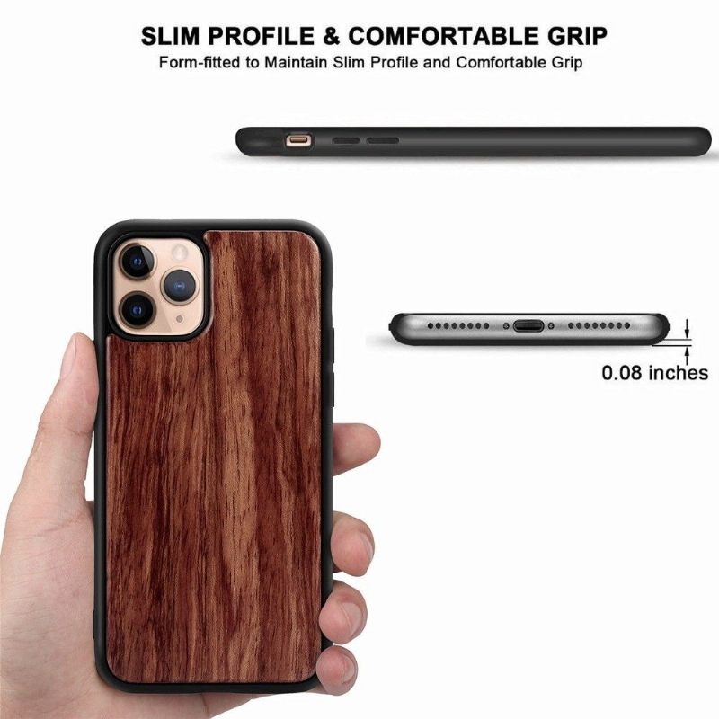 Telefoonhoesje voor iPhone 11 Pro Bescherming Premium Hout