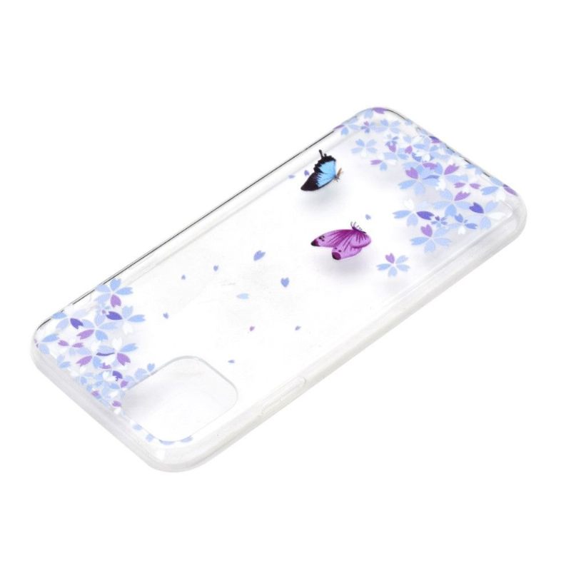 Telefoonhoesje voor iPhone 11 Pro Vlinders Bloemen