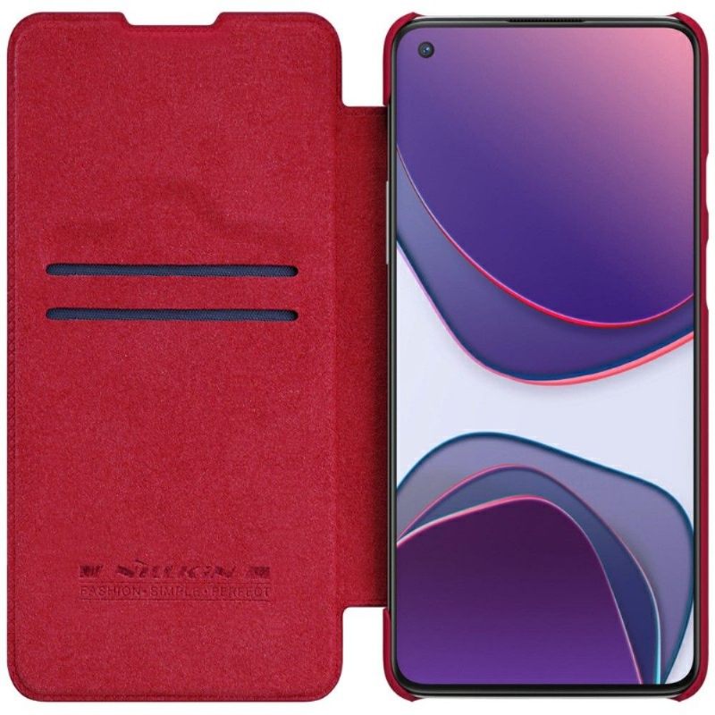 Flip Case voor OnePlus 8T Qin-serie Leereffect