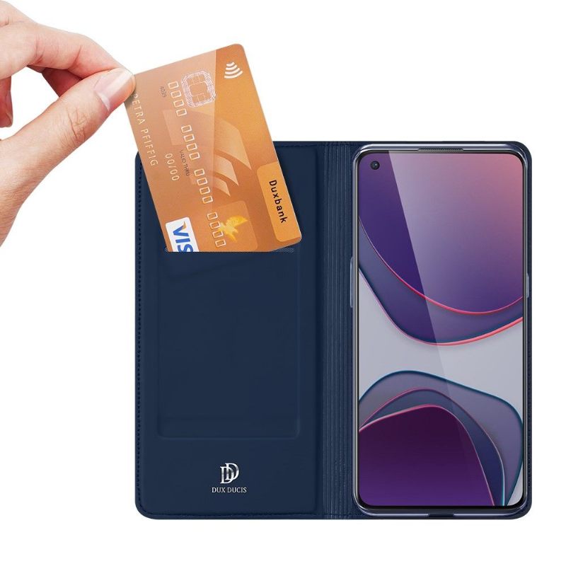 Flip Case voor OnePlus 8T Zakelijk Satijneffect