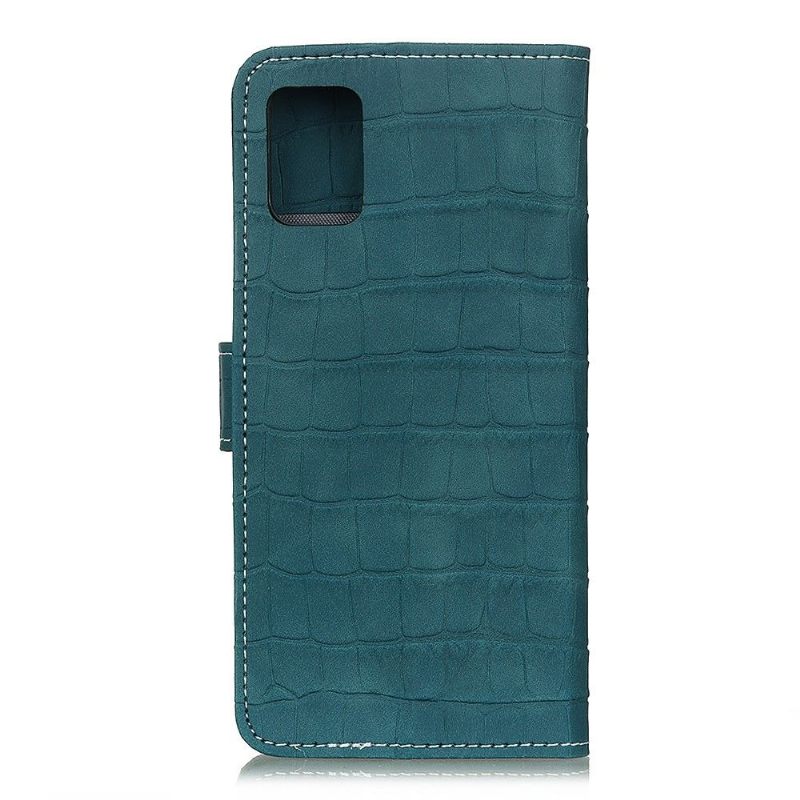 Folio-hoesje voor OnePlus 8T Imitatieleer Croc Look