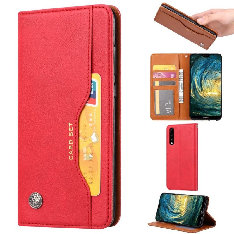 Case voor Huawei P30 Bescherming Leren Stand Case