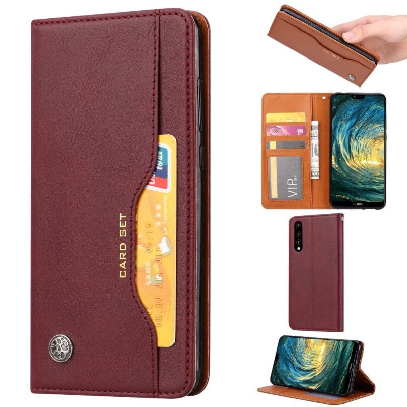 Case voor Huawei P30 Bescherming Leren Stand Case