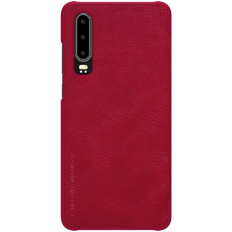 Cover voor Huawei P30 Nillkin Qin Kunstleren Hoes