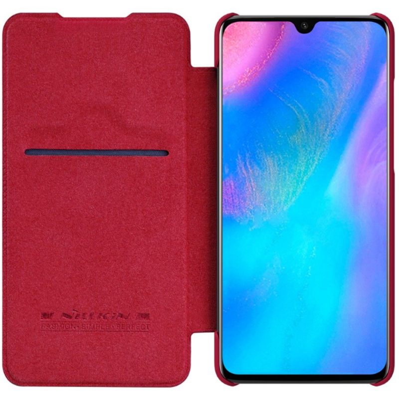 Cover voor Huawei P30 Nillkin Qin Kunstleren Hoes