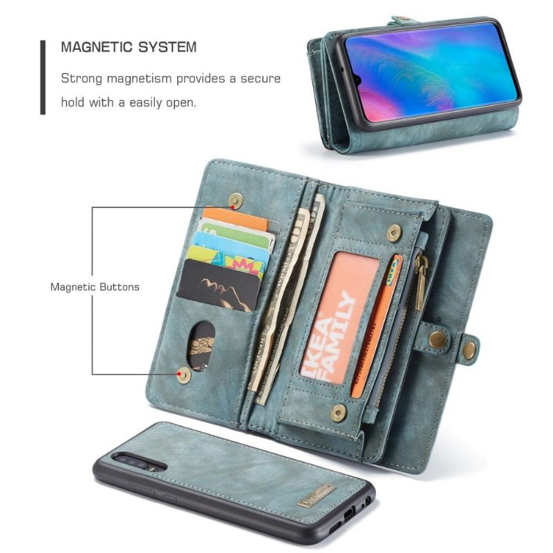 Hoesje Flip Case voor Huawei P30 En Kaarthouder Cover - Groen