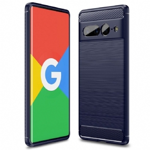 Telefoonhoesje voor Google Pixel 7 Pro Geborstelde Koolstofvezel