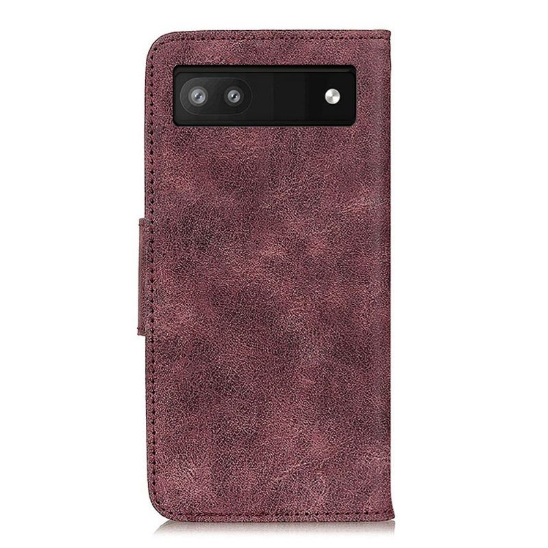 Cover voor Google Pixel 6a Edouard Kunstleer Vintage