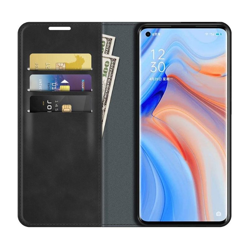 Cover voor Oppo Find X3 Neo Anti-fall Kunstleer Functie Stand